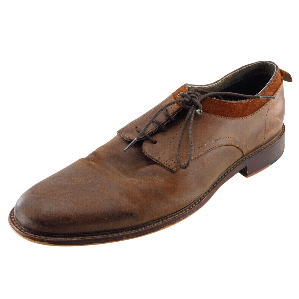 Aston Grey Shoes Size 10 M‎ Brown Derby Oxfords Leather Men